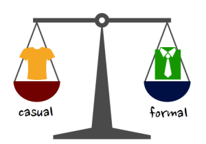 casual-formal balance