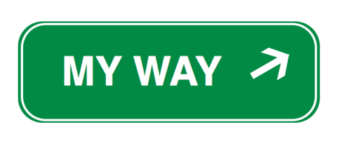 my way road sign
