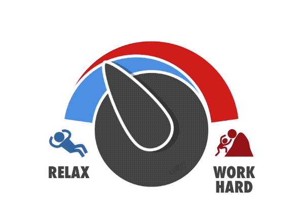 relax-work hard more work